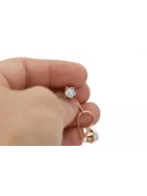 Vintage štýl náušnice zirkónia originálny vintage 14k produkt s ružovým zlatom vec142r